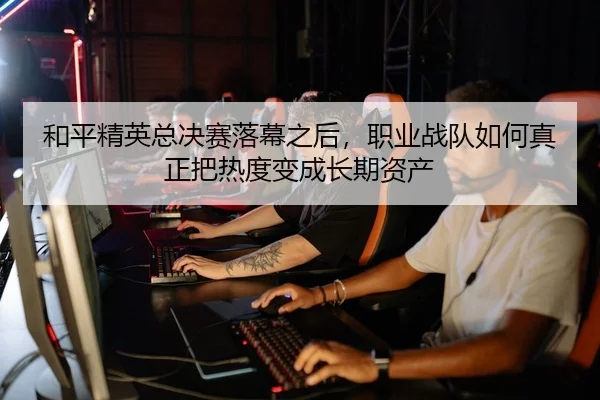 和平精英总决赛落幕之后，职业战队如何真正把热度变成长期资产